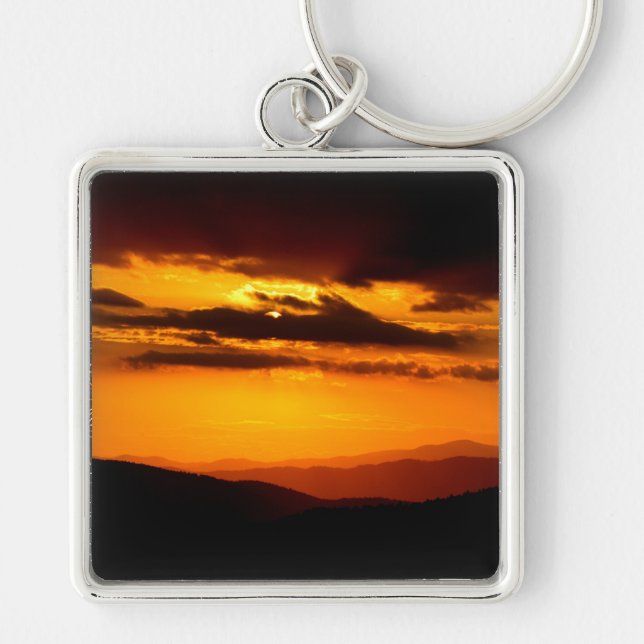 Beautiful sunset photo key ring (Front)