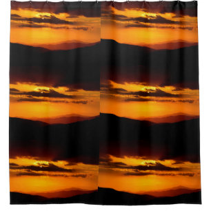 Beautiful sunset photo shower curtain