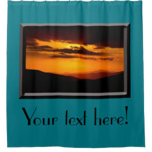 Beautiful sunset photo shower curtain