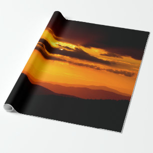 Beautiful sunset photo wrapping paper