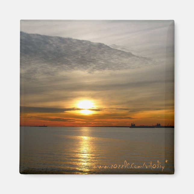 Beautiful sunset photography magnet (Front)