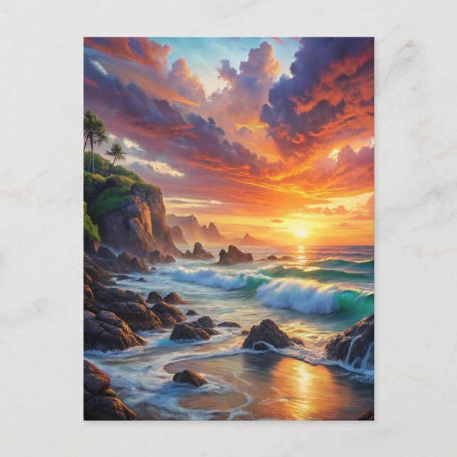 Beautiful Sunset Postcard (Front)