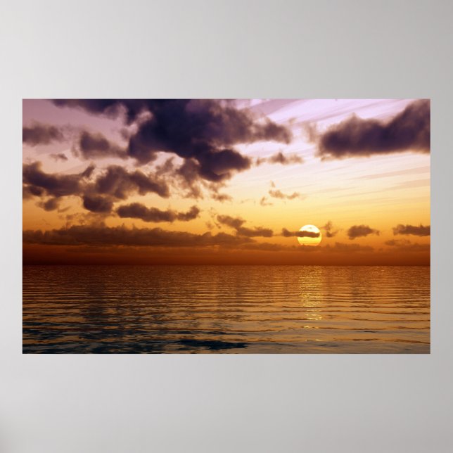 beautiful sunset poster (Front)