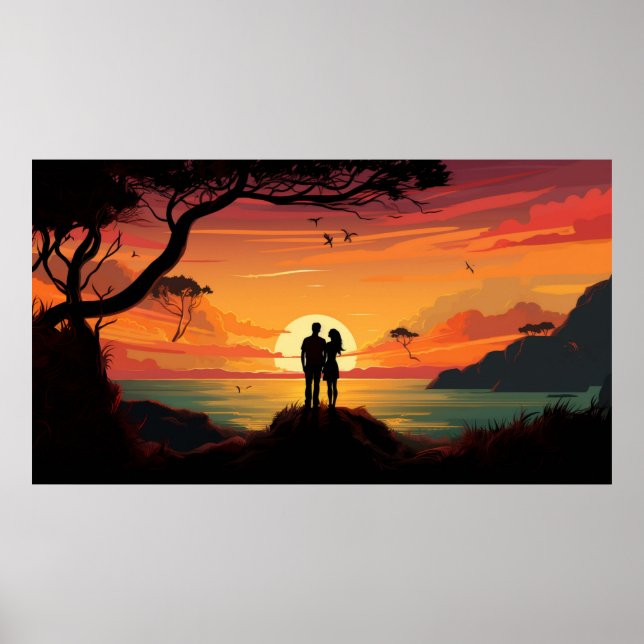 Beautiful sunset poster (Front)