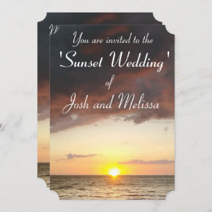 Beautiful Sunset Print Wedding Invitation