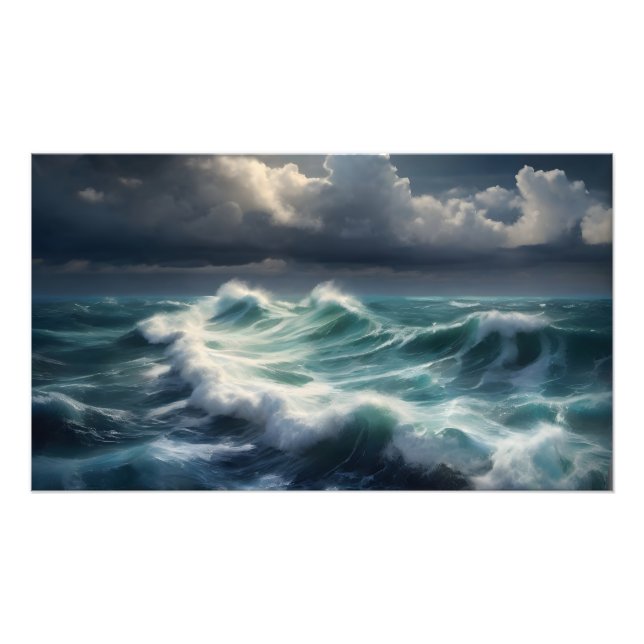 Beautiful sunset sea photo print (Front)