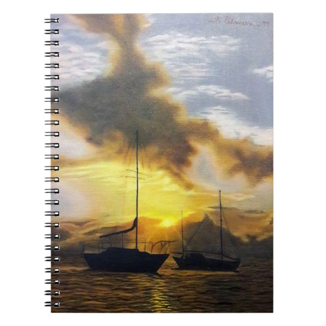 Beautiful Sunset Spiral Notebook (Front)