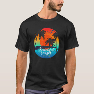 Beautiful Sunset Summer Cool Beach Vibes T-Shirt