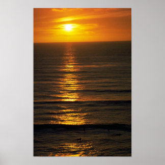 Beautiful Sunset: Swami's Encintas, California Poster