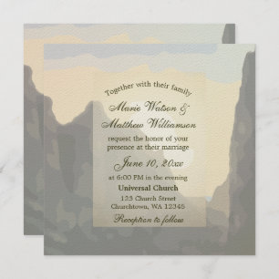 Beautiful Sunset Wedding Invitation