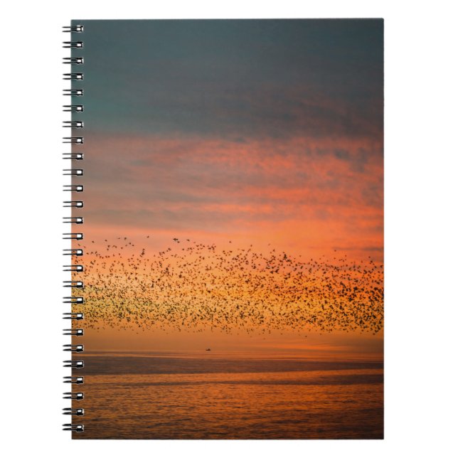 BEAUTIFUL SUNSET WITH BIRDS NOTEBOOK (Front)