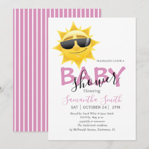 Beautiful Sunshine Boho Baby Shower Invitation