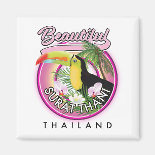 Beautiful Surat Thani thailand logo Magnet