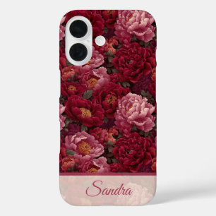 Beautiful Surprise Birthday Peony Custom iPhone 16 Case