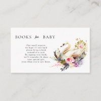 Beautiful Swan Baby Shower Books for Baby