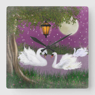 Beautiful Swan Clock