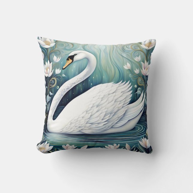 Beautiful Swan Cushion (Front)