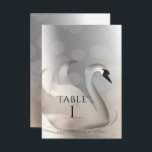 Beautiful Swan Elegant Wedding Table Number Card<br><div class="desc">Beautiful Swan Elegant Wedding Table Number Card. Look for matching items in my store. Contact me for a custom order.</div>