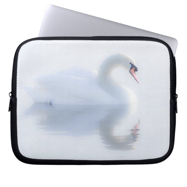 Beautiful Swan Laptop Sleeve (Front)