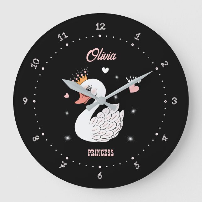 Beautiful swan large clock (Front)