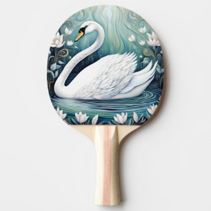 Beautiful Swan Ping Pong Paddle