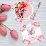 Beautiful Swan Pink Floral Girl Baby Shower<br><div class="desc">Discover the enchanting charm of our "Beautiful Swan Pink Floral Girl Baby Shower" botanical collection. Immerse yourself in the elegance of a swan captured in its most breathtaking moment, wings spread and tail splayed in a graceful display. Delicate pink flowers adorn the four corners, surrounding the swan with a tribute...</div>