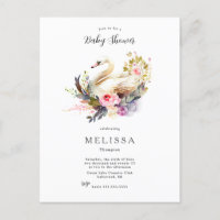 Beautiful Swan Shower invitation