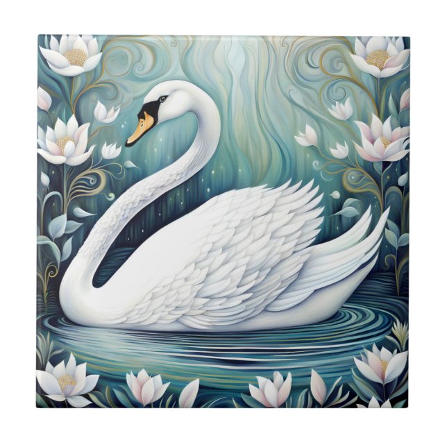 Beautiful Swan Tile (Front)
