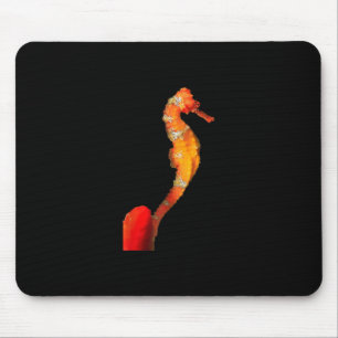 Beautiful Swimming Seahorse Figure On Front Mouse Pad