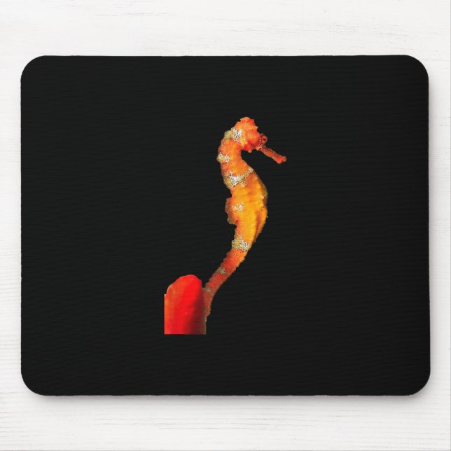 Beautiful Swimming Seahorse Figure On Front Mouse Pad (Front)