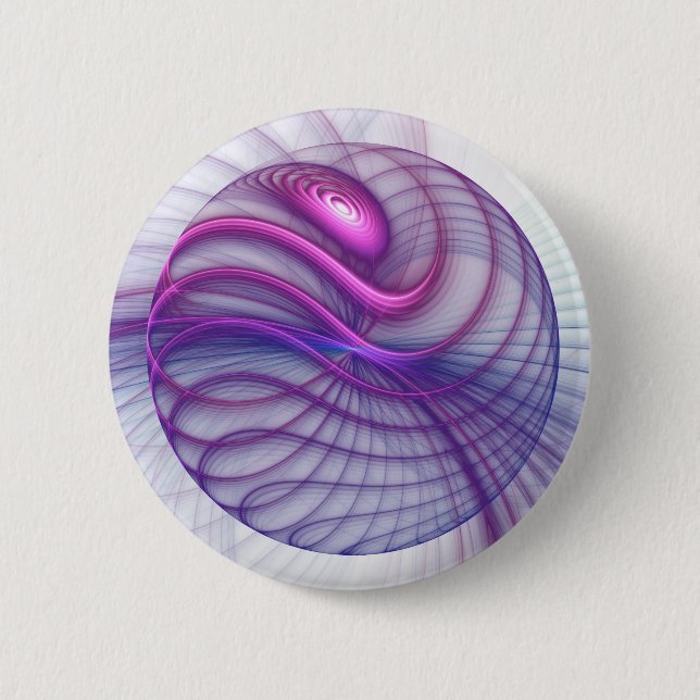 Beautiful Swing Modern Abstract Fractal Art Pink 6 Cm Round Badge (Front)