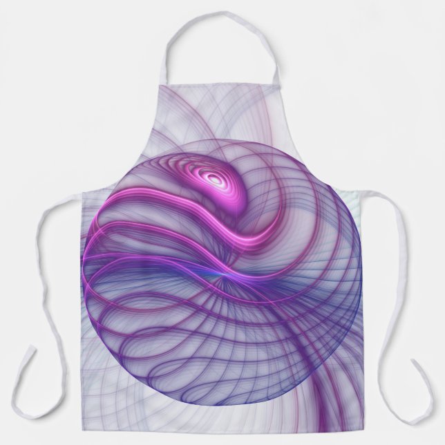 Beautiful Swing Modern Abstract Fractal Art Pink Apron (Front)