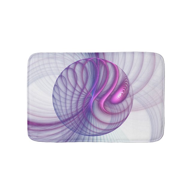Beautiful Swing Modern Abstract Fractal Art Pink Bath Mat (Front)