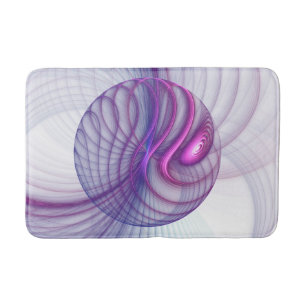 Beautiful Swing Modern Abstract Fractal Art Pink Bath Mat