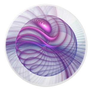 Beautiful Swing Modern Abstract Fractal Art Pink Ceramic Knob