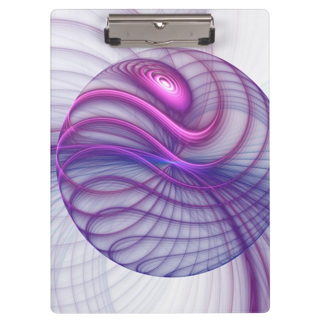 Beautiful Swing Modern Abstract Fractal Art Pink Clipboard (Front)