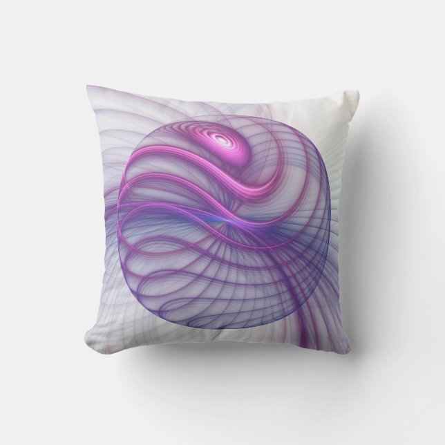 Beautiful Swing Modern Abstract Fractal Art Pink Cushion (Front)