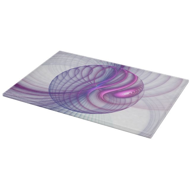 Beautiful Swing Modern Abstract Fractal Art Pink Cutting Board (Corner)