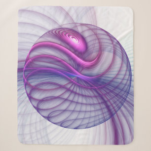 Beautiful Swing Modern Abstract Fractal Art Pink Sherpa Blanket