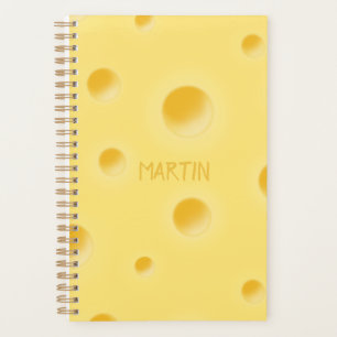 Beautiful Swiss Cheese Personalised Yellow Cheesy Planner