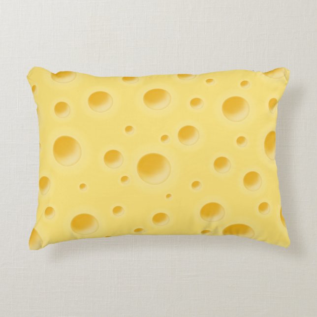 Beautiful Swiss Cheese Whimsical Decorative Cushion (Front)