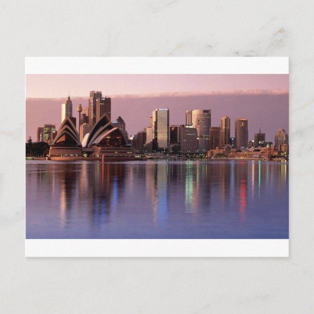 Beautiful Sydney Skyline Postcard (Front)