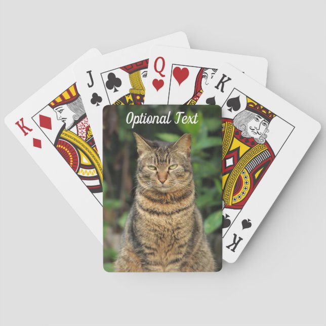 Beautiful Tabby Cat Playing Cards (Back)