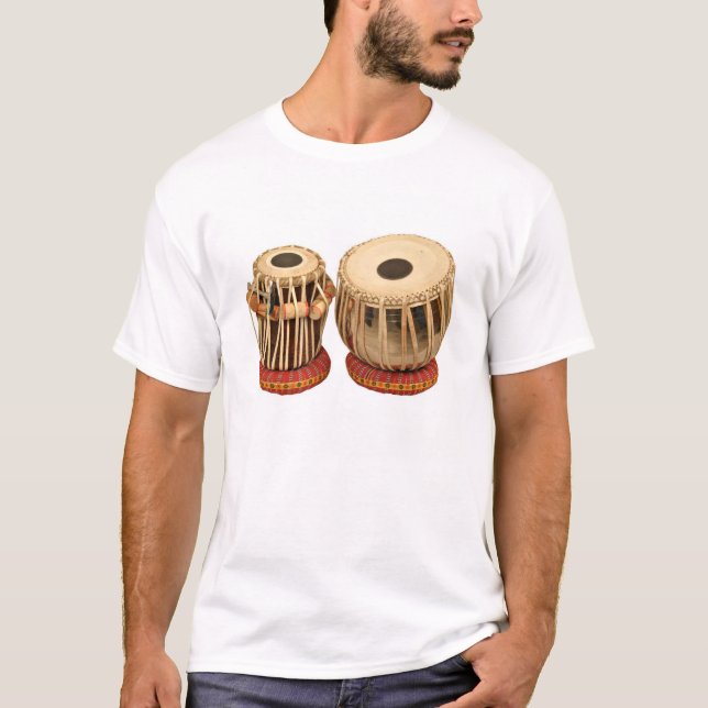 Beautiful Tabla Set Indian Percussion Instrument T-Shirt (Front)