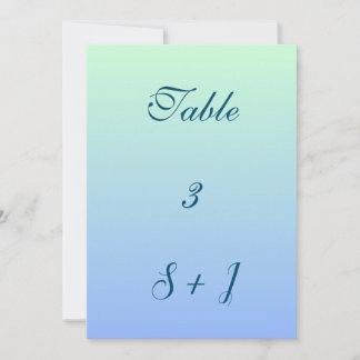 Beautiful table number card.