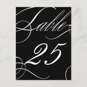 Beautiful Table Number (Customisable Background) Postcard