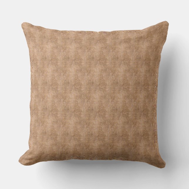 Beautiful Tan Throw Pillow (Front)