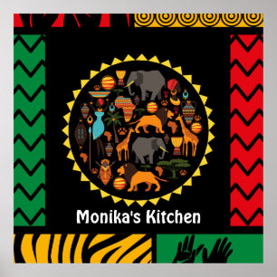 Beautiful tapestry effect vibrant colours Editable Poster