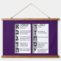 Beautiful Tapestry of the Hebrew Ten Commandments