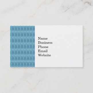 Beautiful Teal and Dark Blue Diamond Pattern Business Card